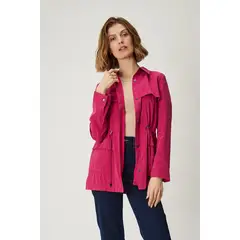 MA GRIFFE - Casaca Lisa Fucsia Magriffe