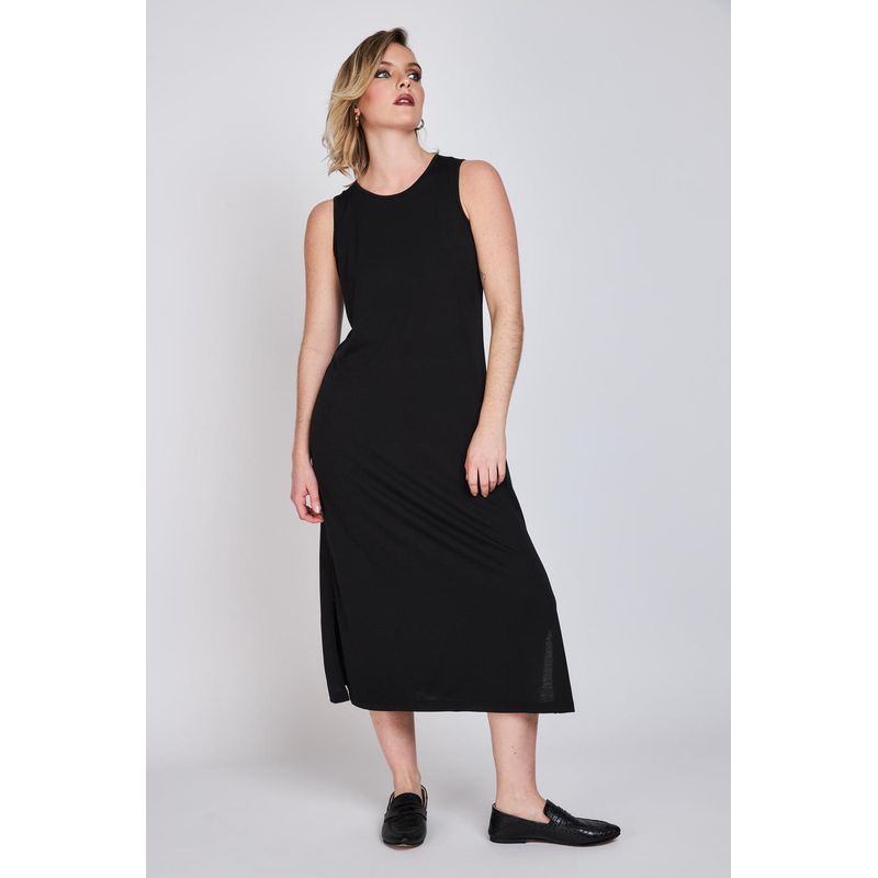 ECLIPSE - Vestido Elasticado Margarita Negro Eclipse ECLIPSE