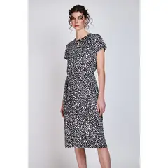 WOMAN BY ECLIPSE - Vestido Holgado Claudia Negro