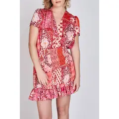 ECLIPSE - Vestido Chiffon Leticia Fucsia