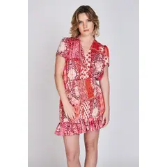 ECLIPSE - Vestido Chiffon Leticia Fucsia