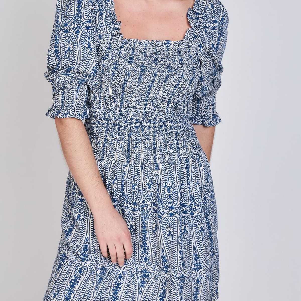 ECLIPSE - Vestido Manga Globo Magnolia Azul Eclipse ECLIPSE