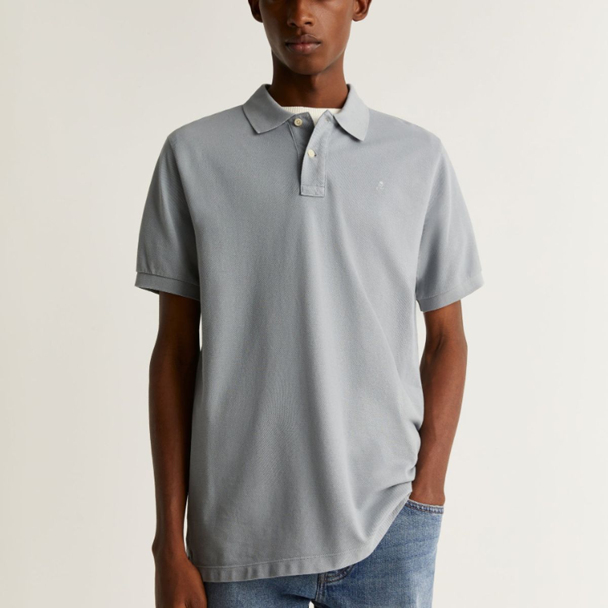 SCALPERS - Polo Básico Calavera Tono Blue
