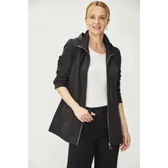 MA GRIFFE - Trench Liso Negro Magriffe