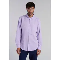 FEROUCH - Camisa Sport Lino F Morado