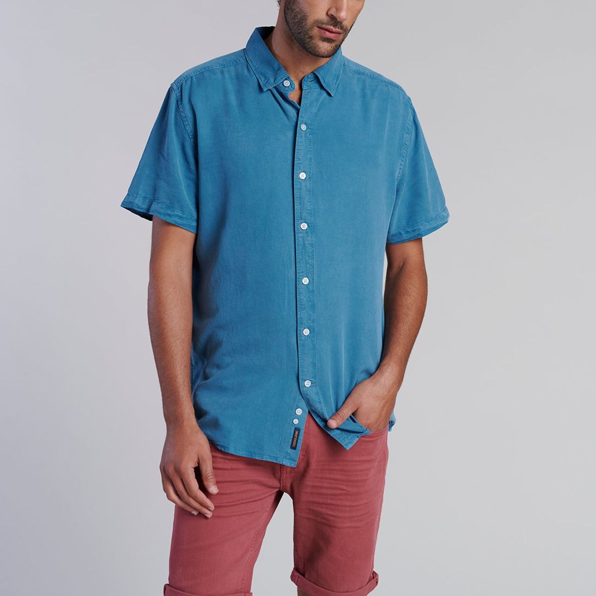 FEROUCH - Camisa Sport Lyocell Fj Azul Ferouch