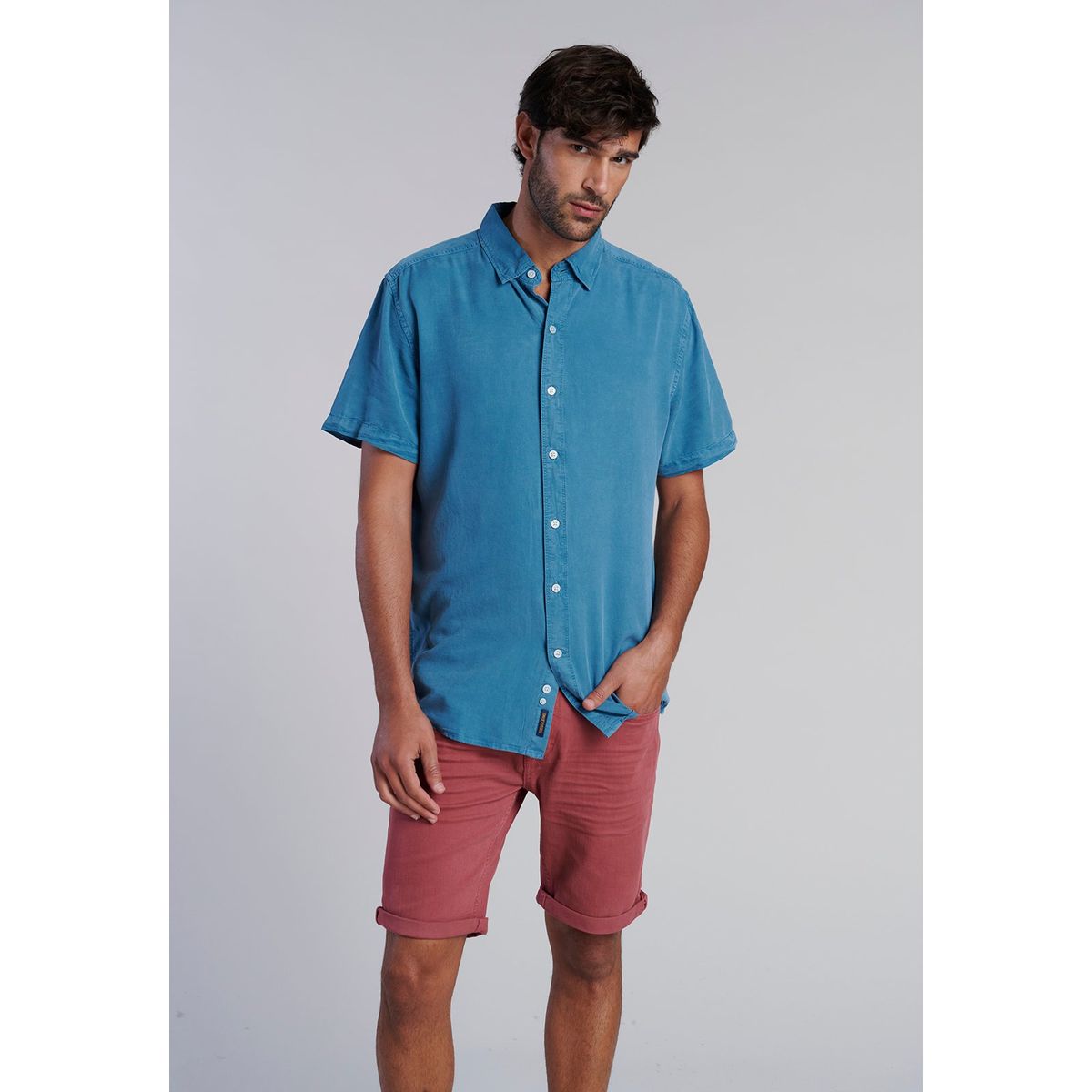 FEROUCH - Camisa Sport Lyocell Fj Azul Ferouch