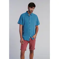 FEROUCH - Camisa Sport Lyocell Fj Azul