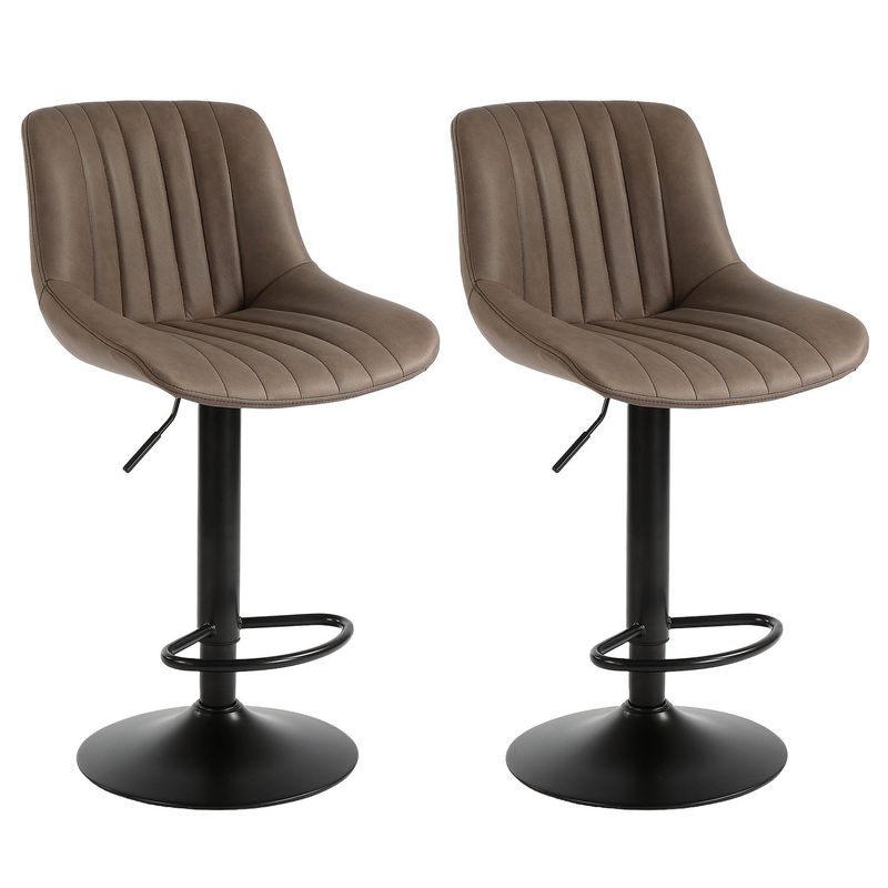 NOVAHUS - Pack de 2 Sillas de Bar New York Confort Novahus Marrón