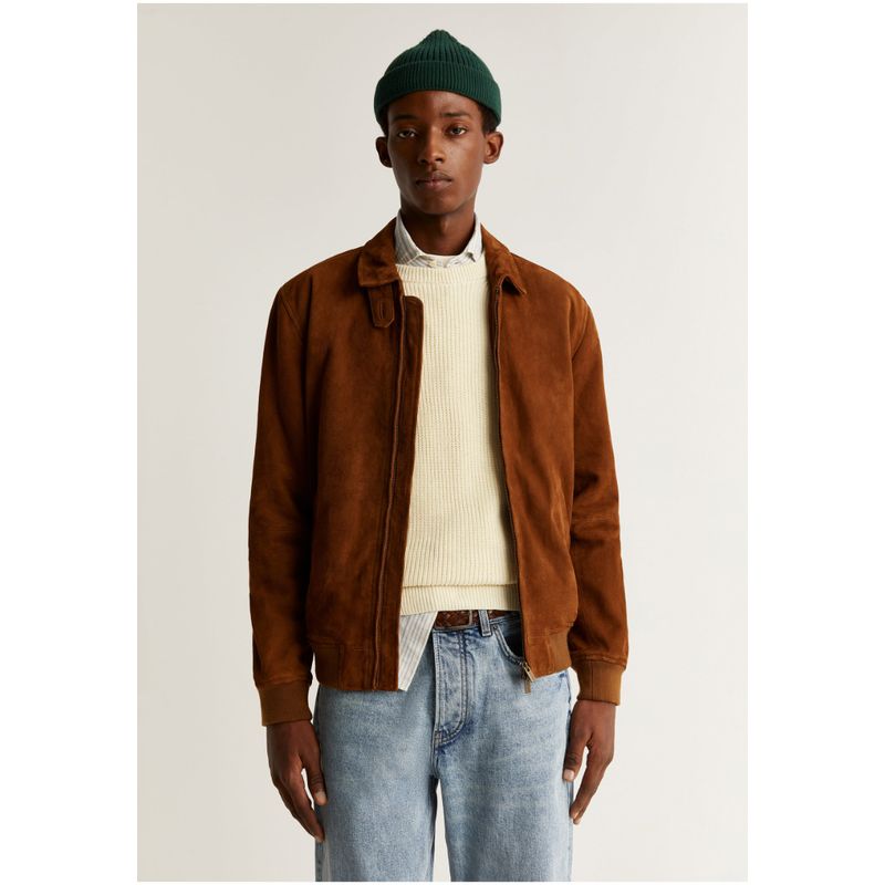 SCALPERS - Chaqueta Bomber Piel Brown