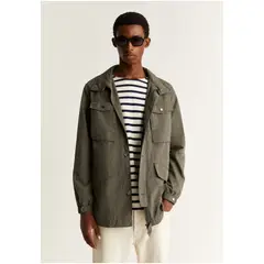 SCALPERS - Chaqueta Militar Bolsillos Khaki