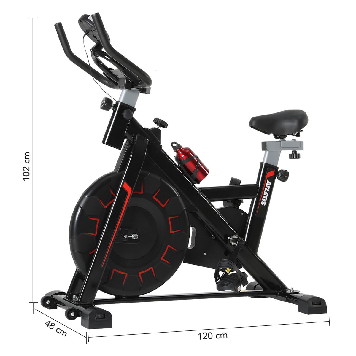 ATLETIS - Bicicleta Spinning Atletis Master 500 Volante 6 Kg
