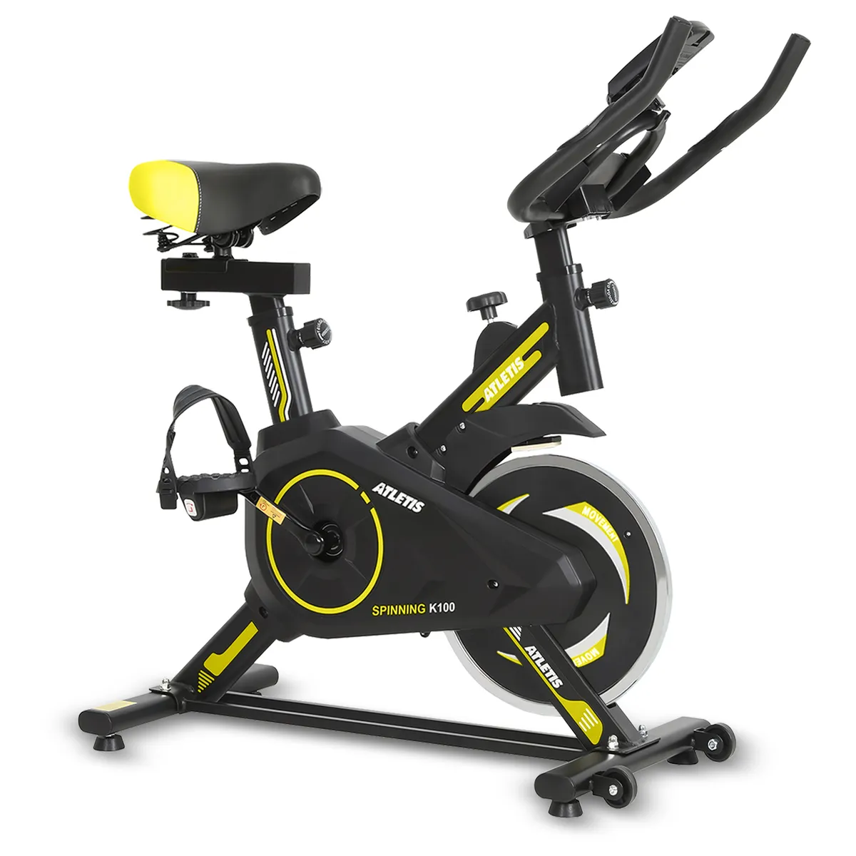ATLETIS - Bicicleta Spinning K100 Amarillo