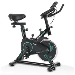 ATLETIS - Bicicleta Spinning Pro 400 Turquesa 6 Kg