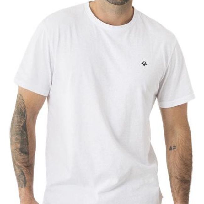 KIVUL - Polera Logo Reciclada Hombre Blanco