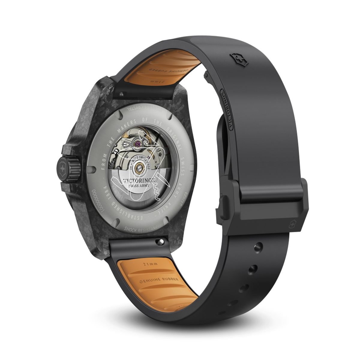 VICTORINOX - Reloj INOX Carbon Automático correa caucho Victorinox