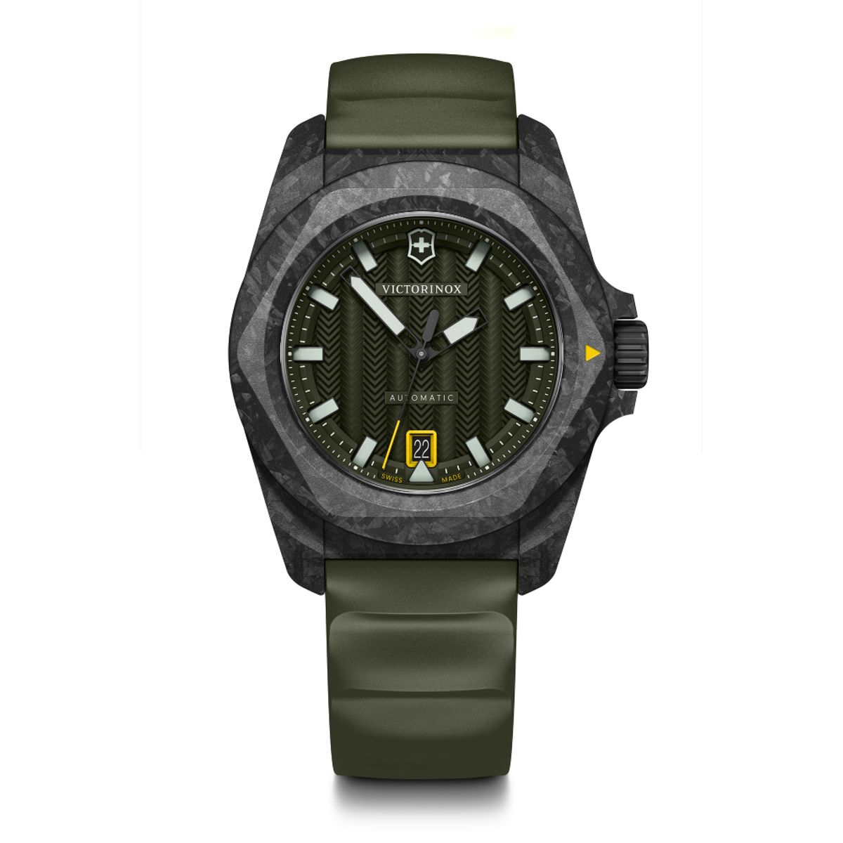 VICTORINOX - Reloj INOX Automático correa caucho verde Victorinox