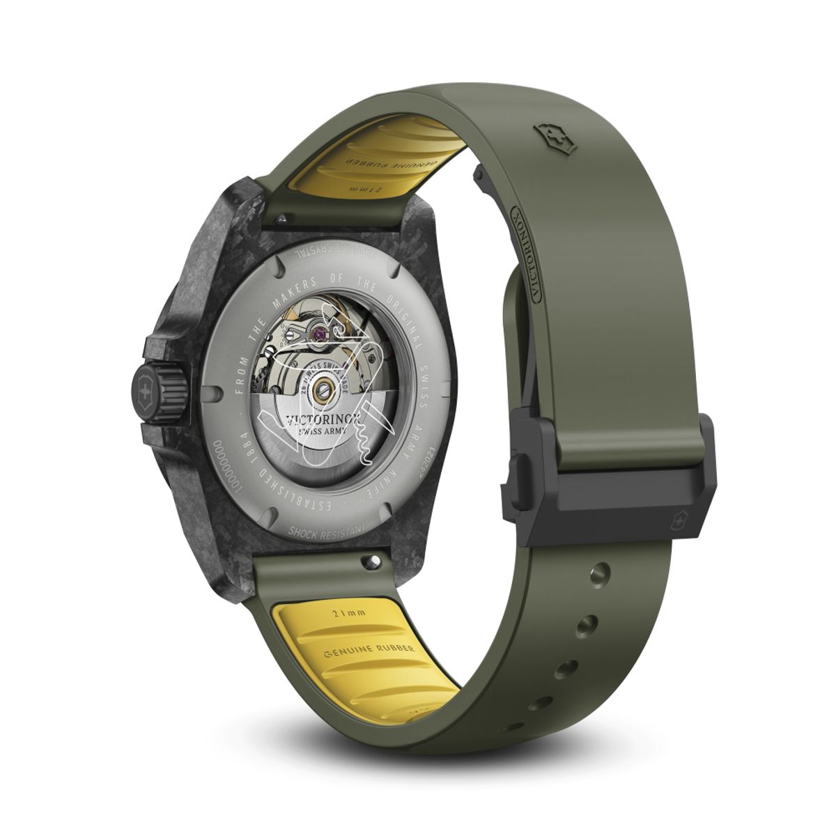 VICTORINOX - Reloj INOX Automático correa caucho verde Victorinox