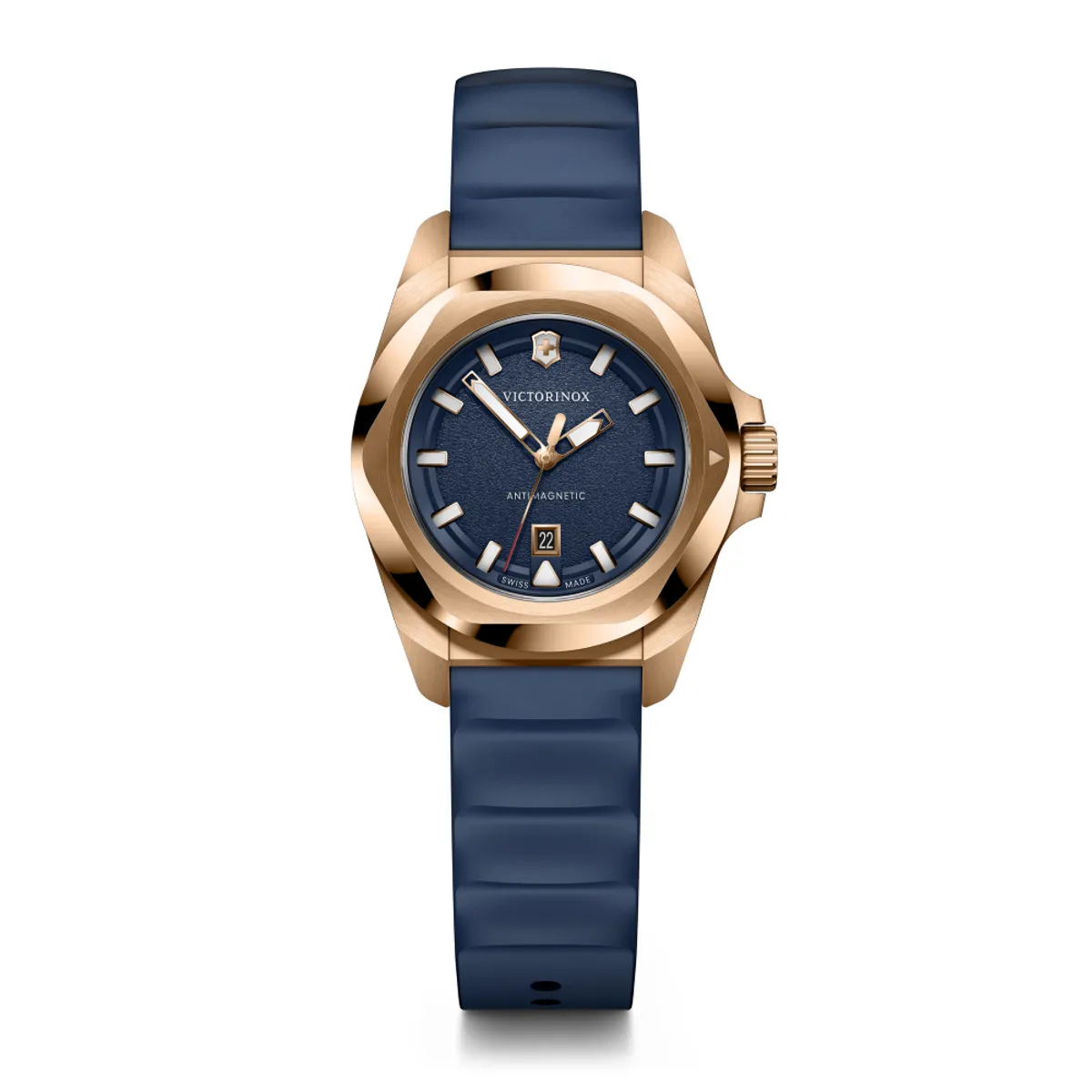 VICTORINOX - Reloj INOX Quartz correa de caucho azul Victorinox