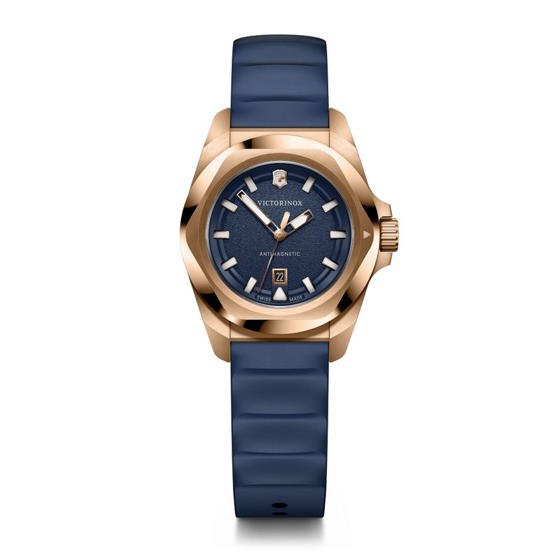 VICTORINOX - Reloj INOX Quartz correa de caucho azul Victorinox