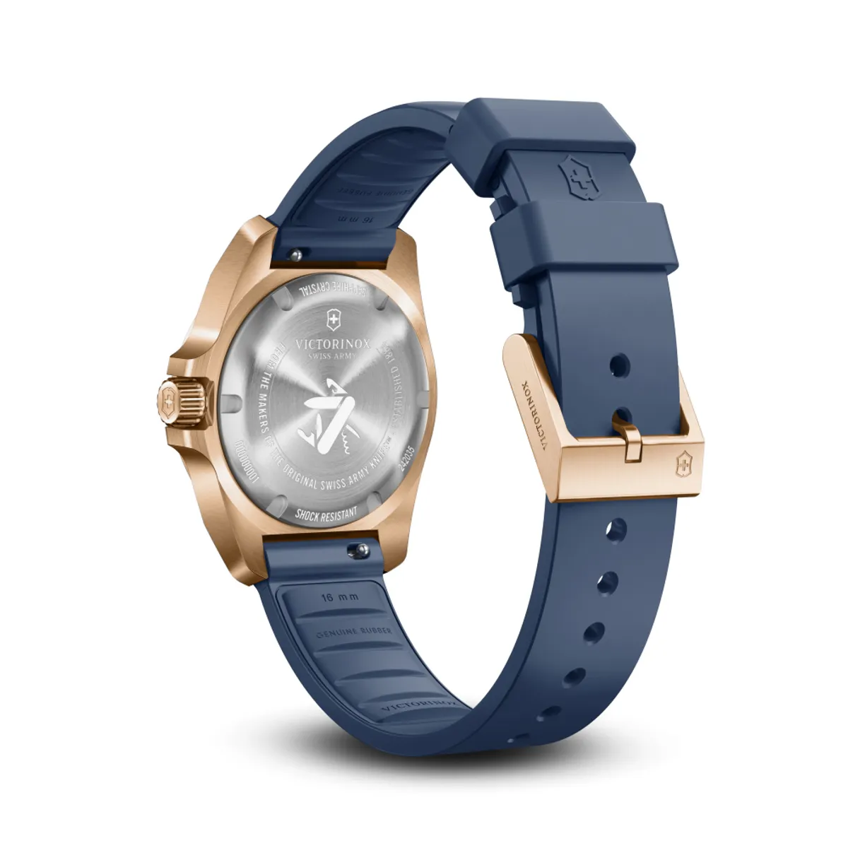 VICTORINOX - Reloj INOX Quartz correa de caucho azul Victorinox