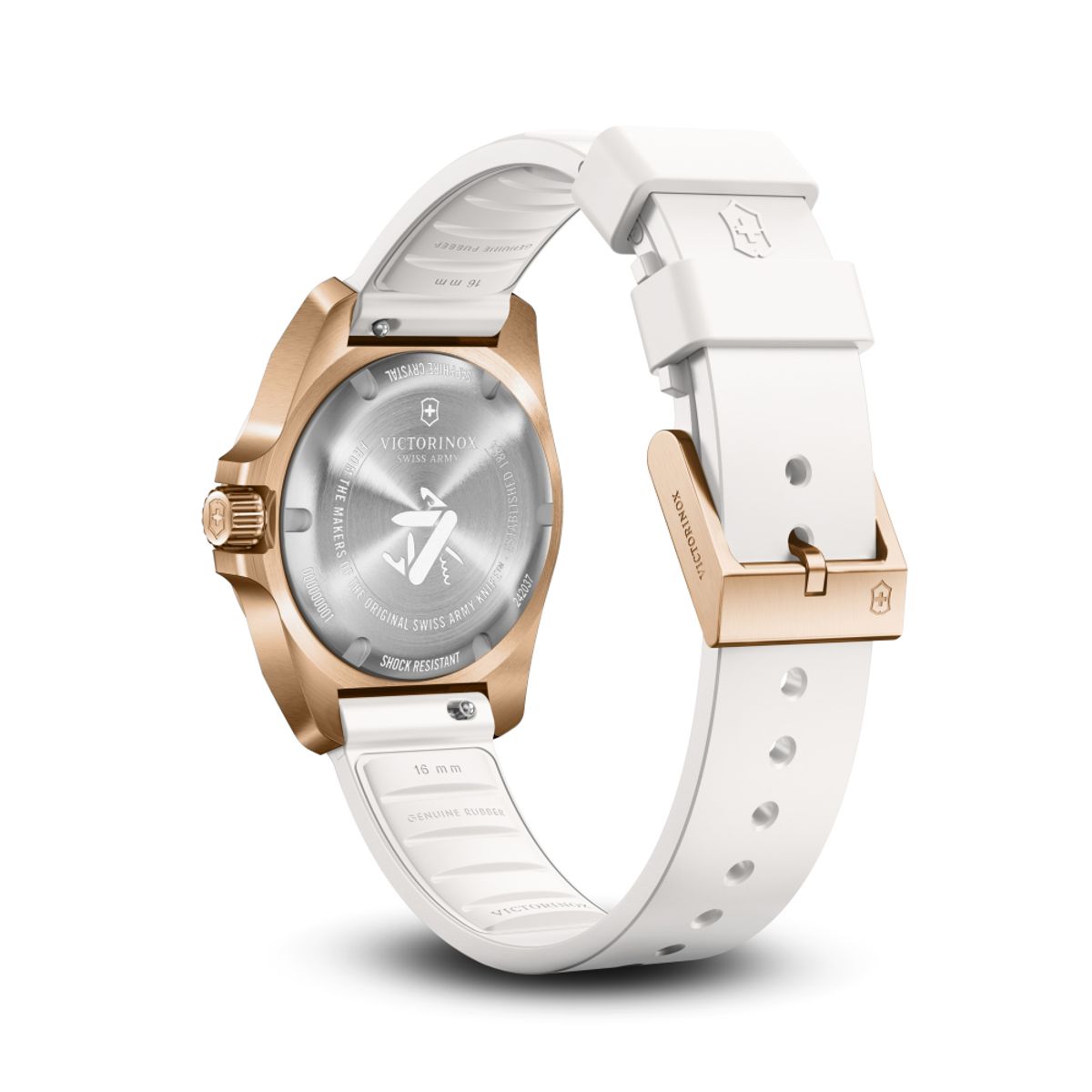 VICTORINOX - Reloj INOX Quartz correa de caucho blanco Victorinox