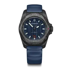 VICTORINOX - Reloj INOX Carbon Automático correa caucho azul