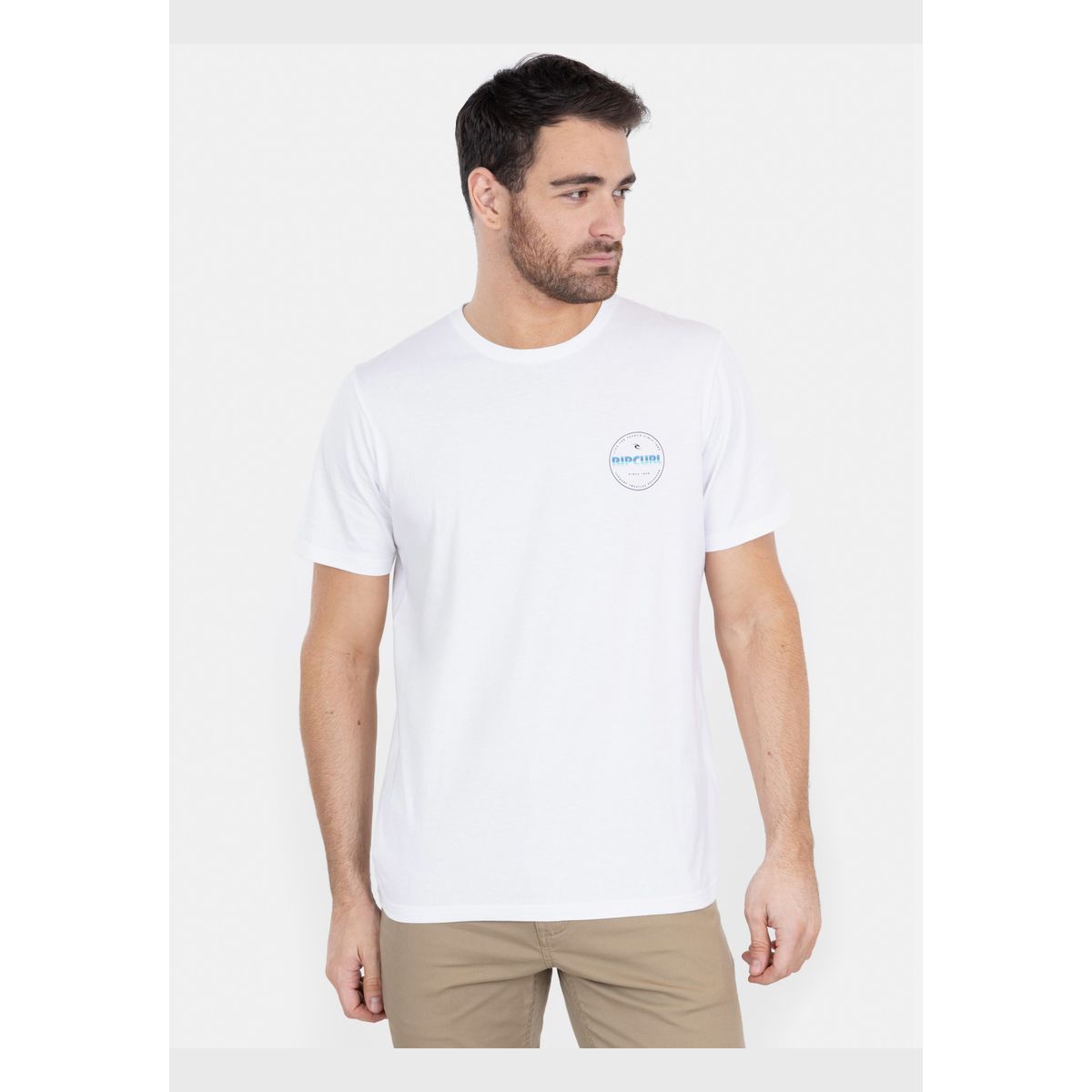 RIP CURL - Polera M/C Retro Flag  Tee Blanco Hombre Rip Curl