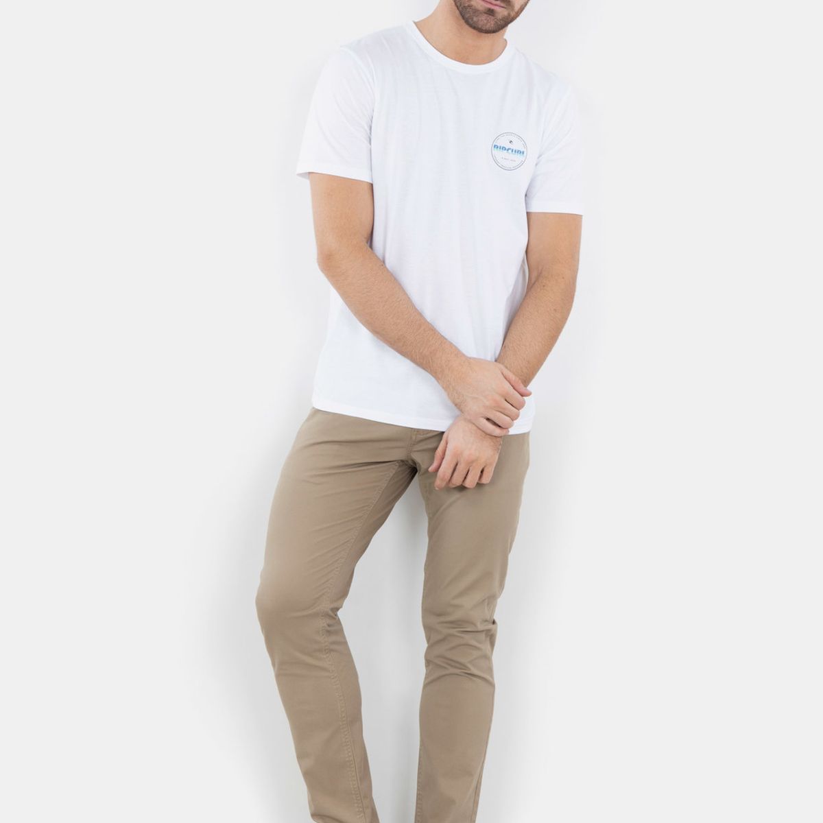 RIP CURL - Polera M/C Retro Flag  Tee Blanco Hombre Rip Curl