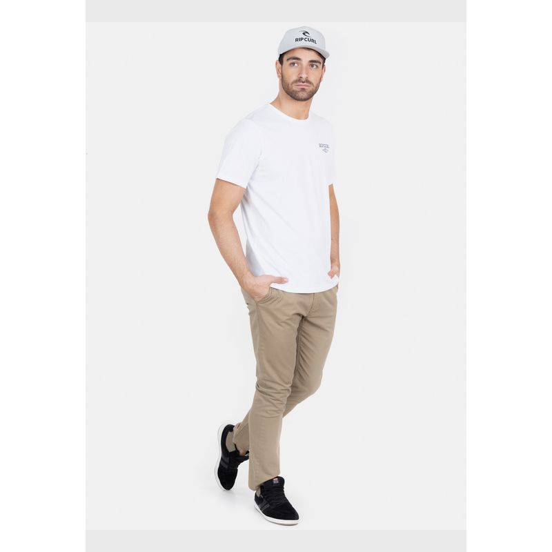 RIP CURL - Polera M/C Rj Skeleton Shred  Tee Blanco Hombre Rip Curl