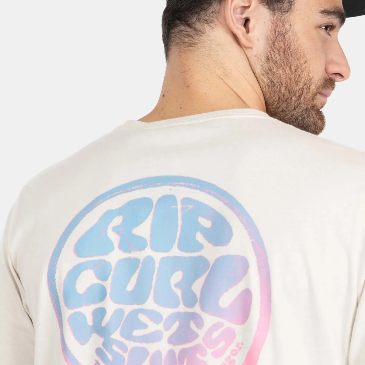 RIP CURL - Polera M/C Wetsuit Splash Tee Beige Hombre Rip Curl