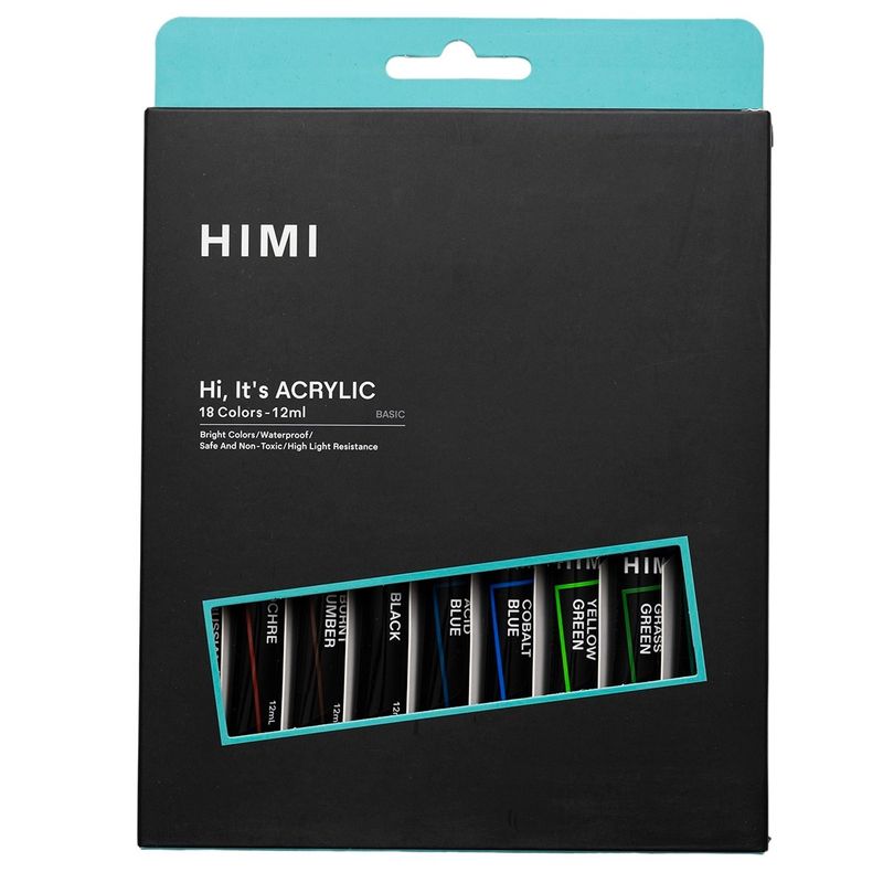 HIMI - Tubos de pintura acrílica himi, 12ml/18colores