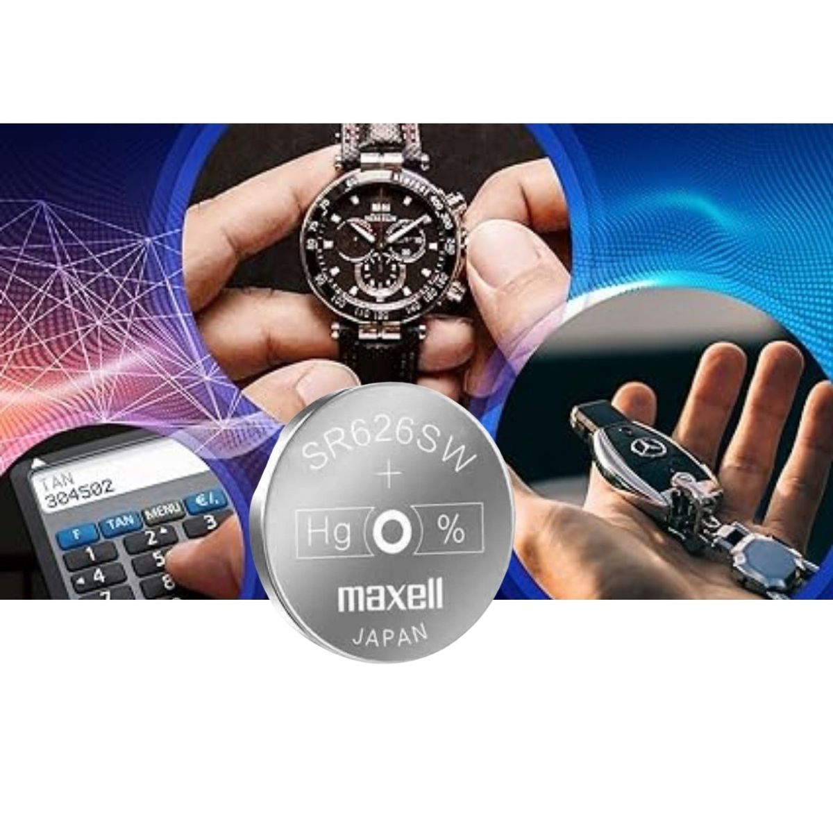 MAXELL - UNIDAD Pila Silver Maxell SR626SW MULTIUSOS