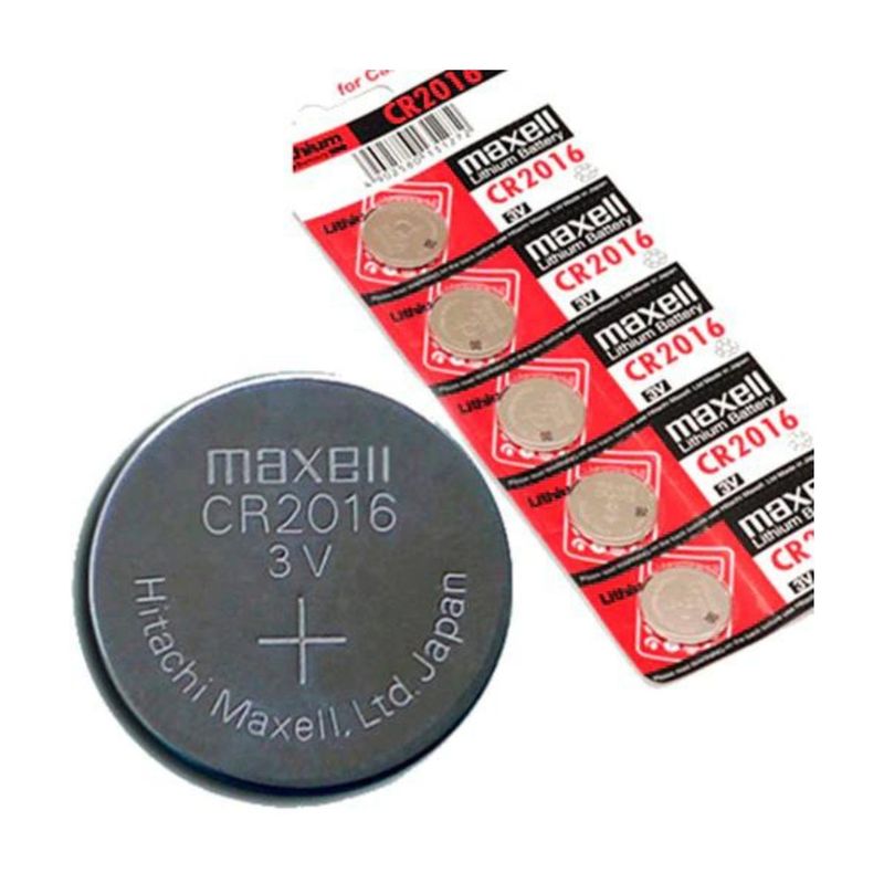 MAXELL - Blíster Pilas Botón Maxell CR2016 5 unidades 3V