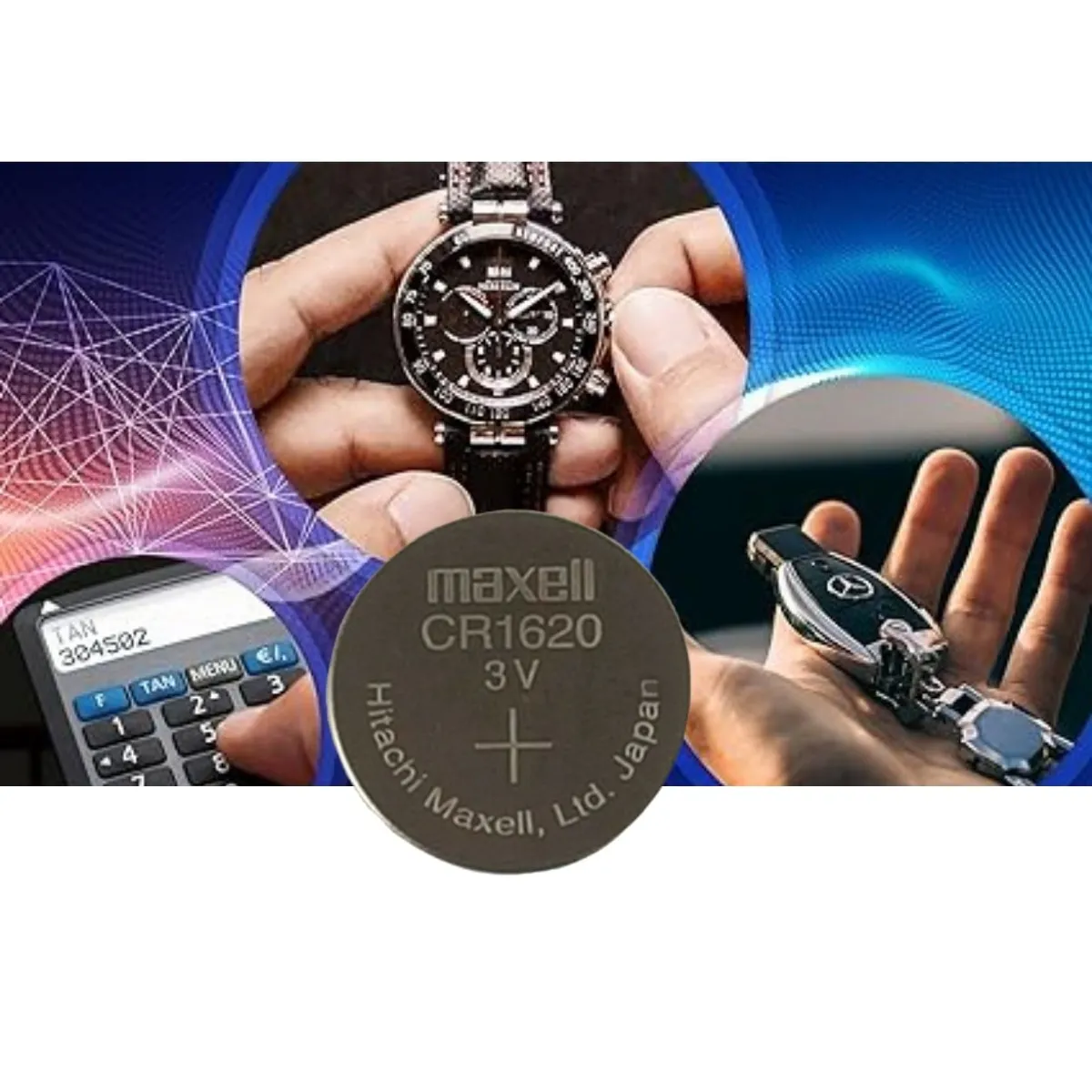 MAXELL - Unidad Pila Botón Maxell CR1620 Multiusos 3V