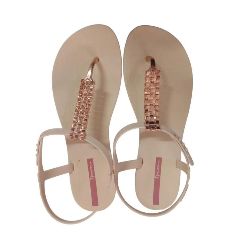 IPANEMA - Sandalia Mujer Beige/ Rosa Metalizado Class Modern Ipanema