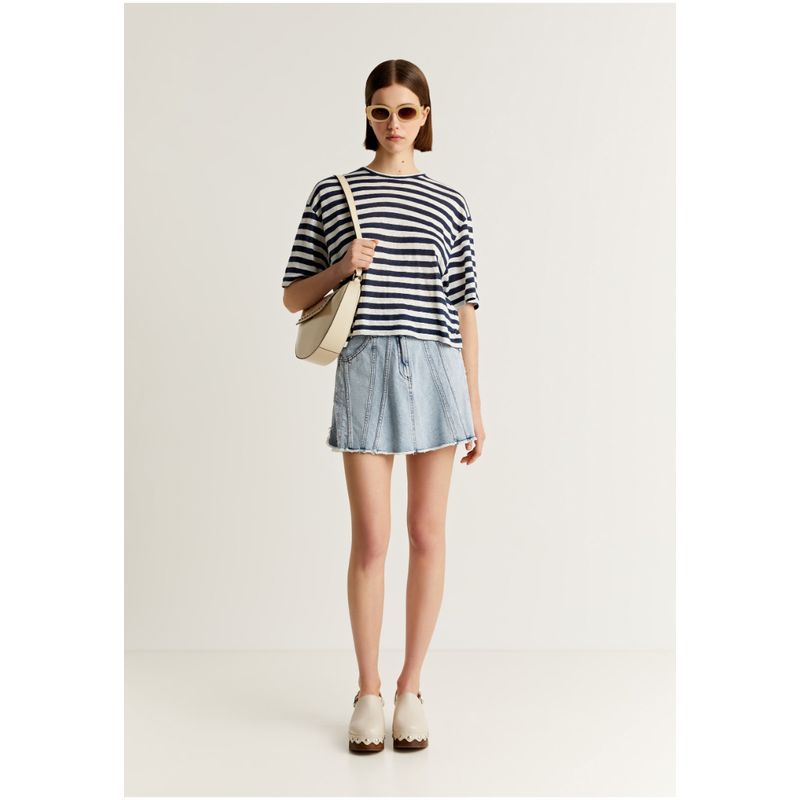 SCALPERS - Falda Mini Denim Lavada Indigo