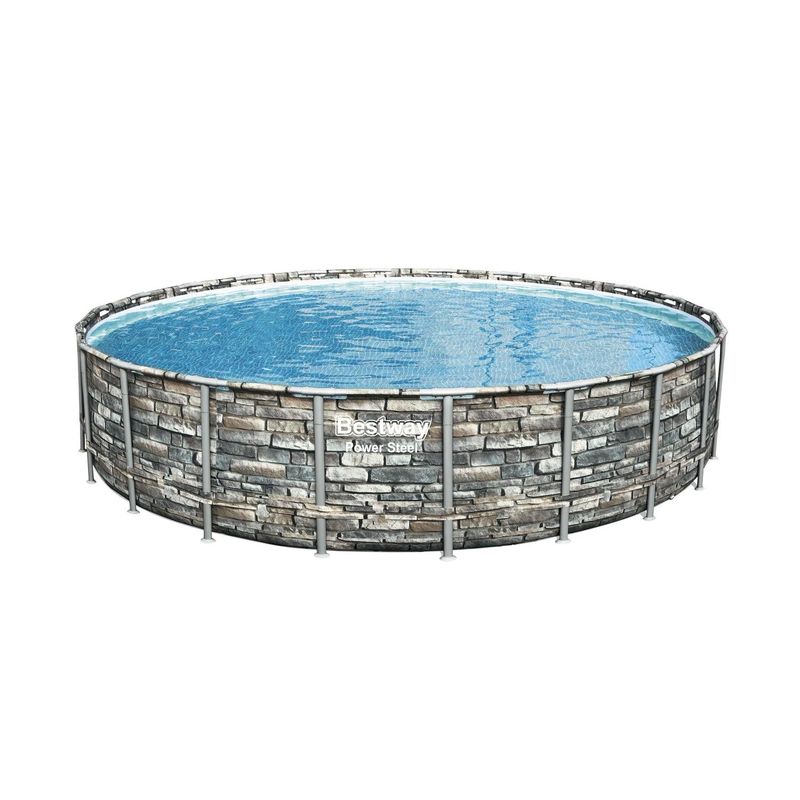 BESTWAY - Piscina Bestway Redonda Piedra Filtro+Accesorios 6.71MX1.32M