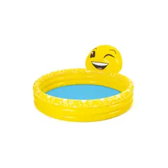 BESTWAY - Piscina Inflable 3 Anillos Emoji lanza agua 144X69cm