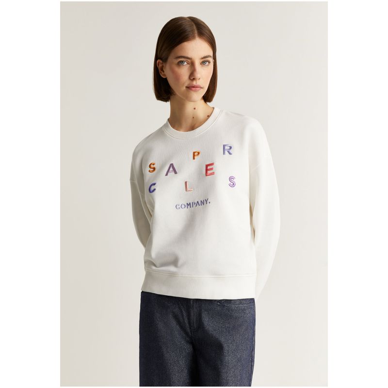 SCALPERS - Poleron Logo Bordado Offwhite