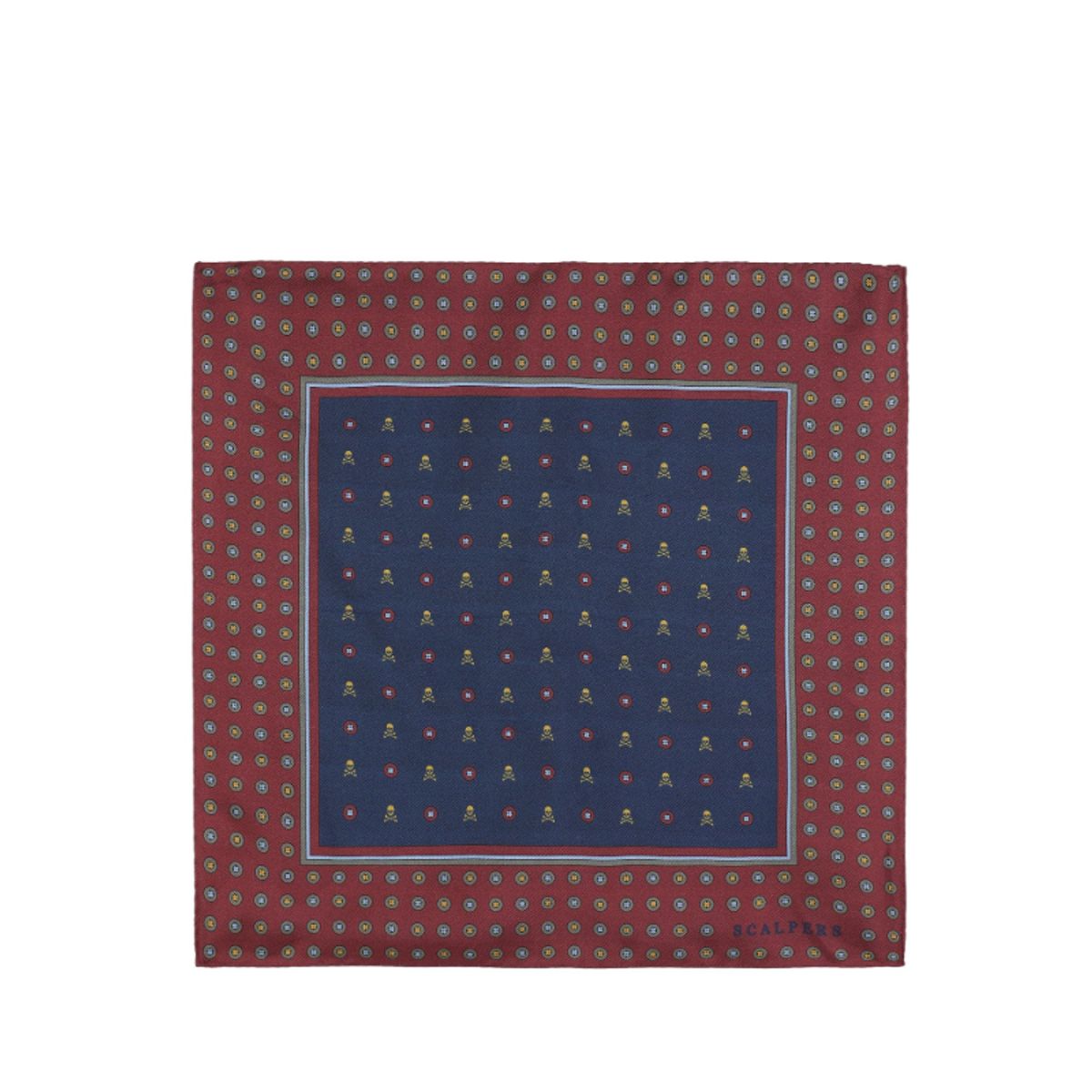 SCALPERS - Pañuelo Motivos Calavera Burgundy
