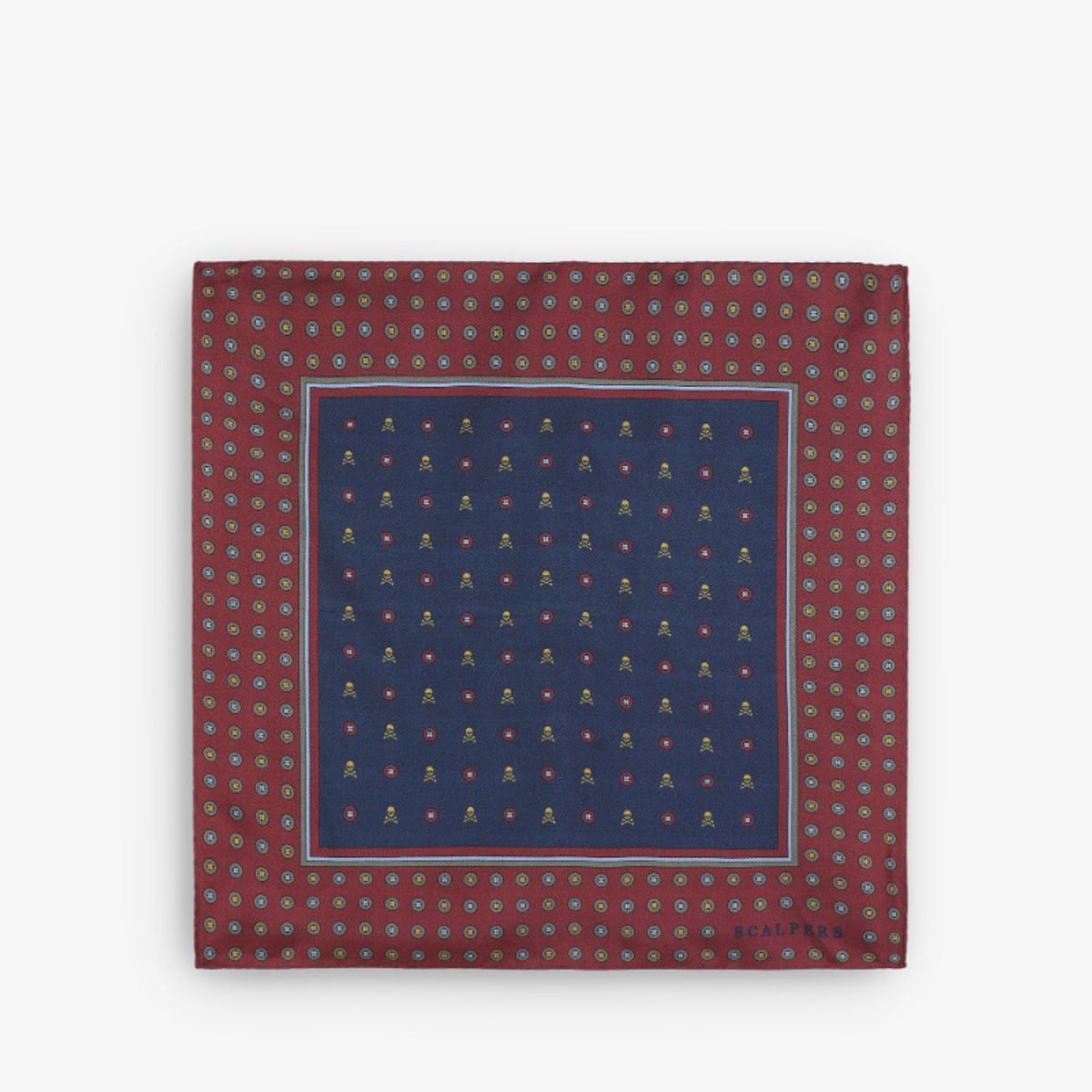SCALPERS - Pañuelo Motivos Calavera Burgundy