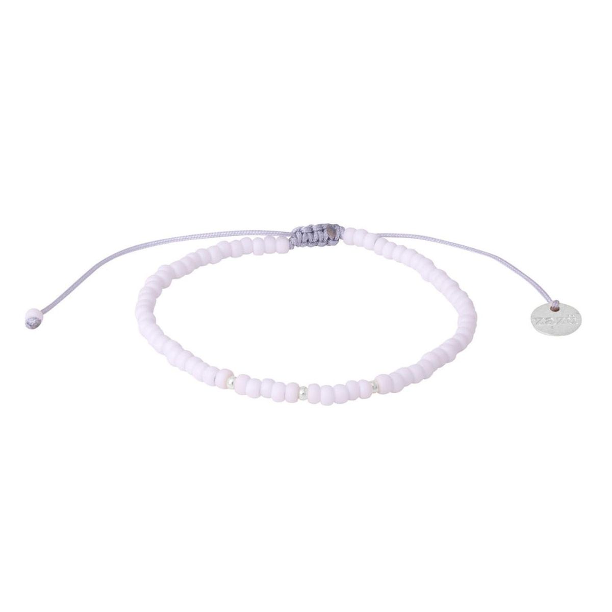 ZAZU - Pulsera Candy Blanca con Mostacillas de Plata