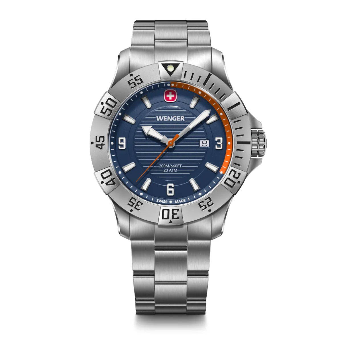 WENGER - Reloj Seaforce correa acero inox dial azul 43 mm Wenger