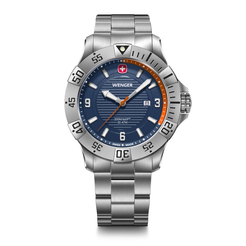 WENGER - Reloj Seaforce correa acero inox dial azul 43 mm Wenger