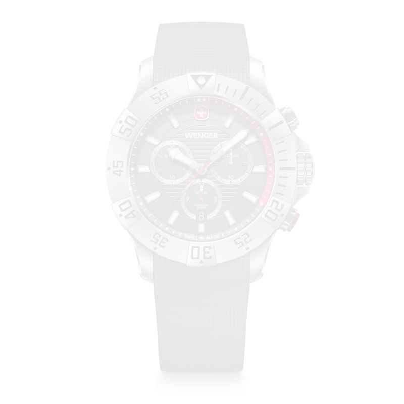 WENGER - Reloj Seaforce Chrono correa silicon negro dial negro 43 mm Wenger
