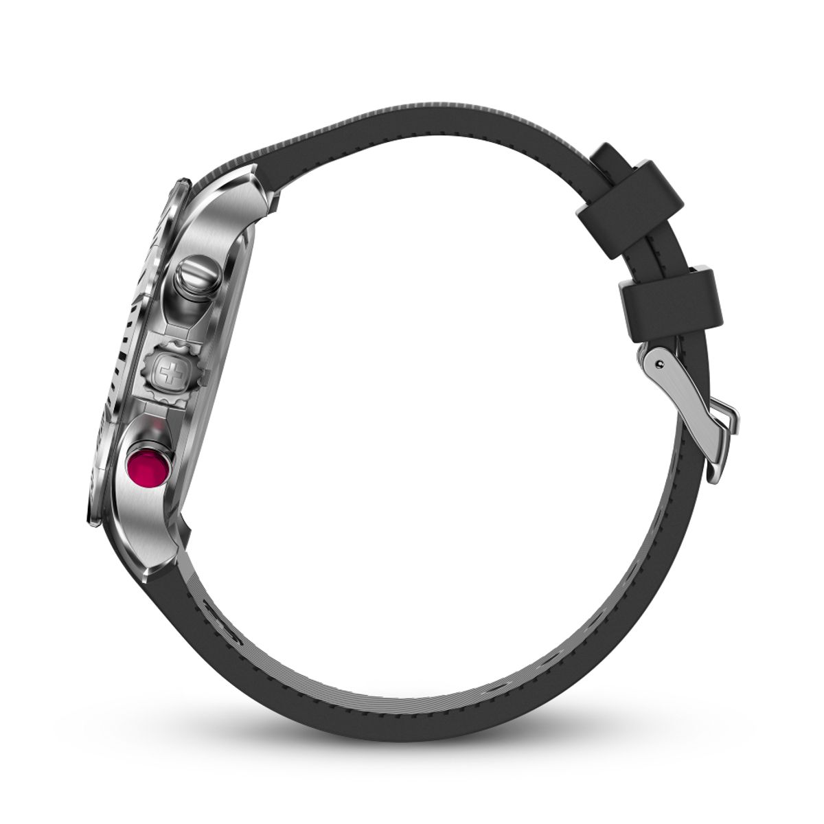 WENGER - Reloj Seaforce Chrono correa silicon negro dial negro 43 mm Wenger