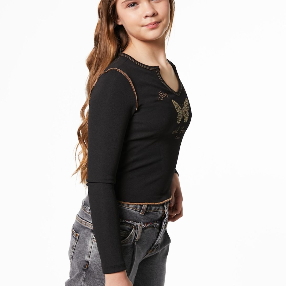 CACAO - POLERA LAKE REGULAR ABERTURA ESCOTE CACAO