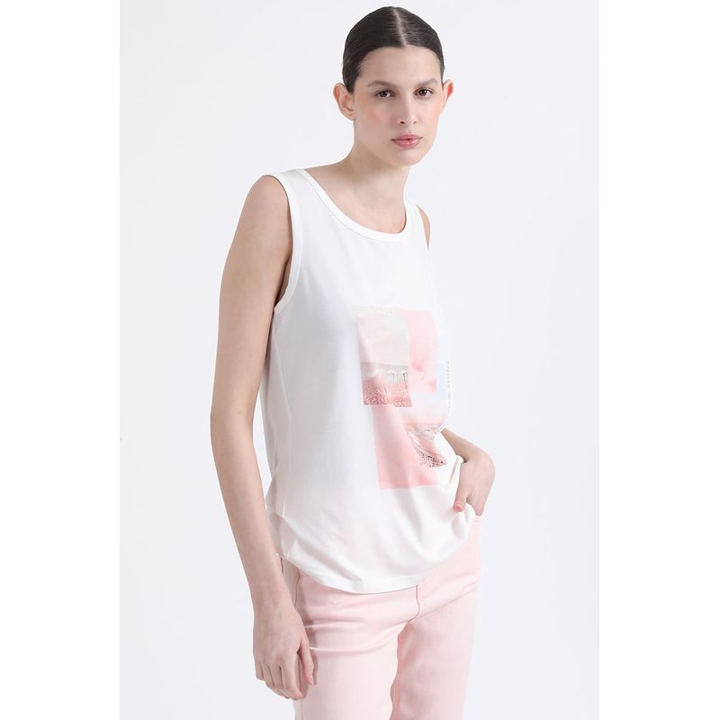 LIOLA - Polera Estampado Rosa, Crudo Liola
