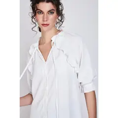 ECLIPSE CHILE - Blusa Vuelos Estampada Violeta Blanco Woman by Eclipse WOMAN BY ECLIPSE